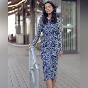 Bliss Ruched Shirtdress Speckled